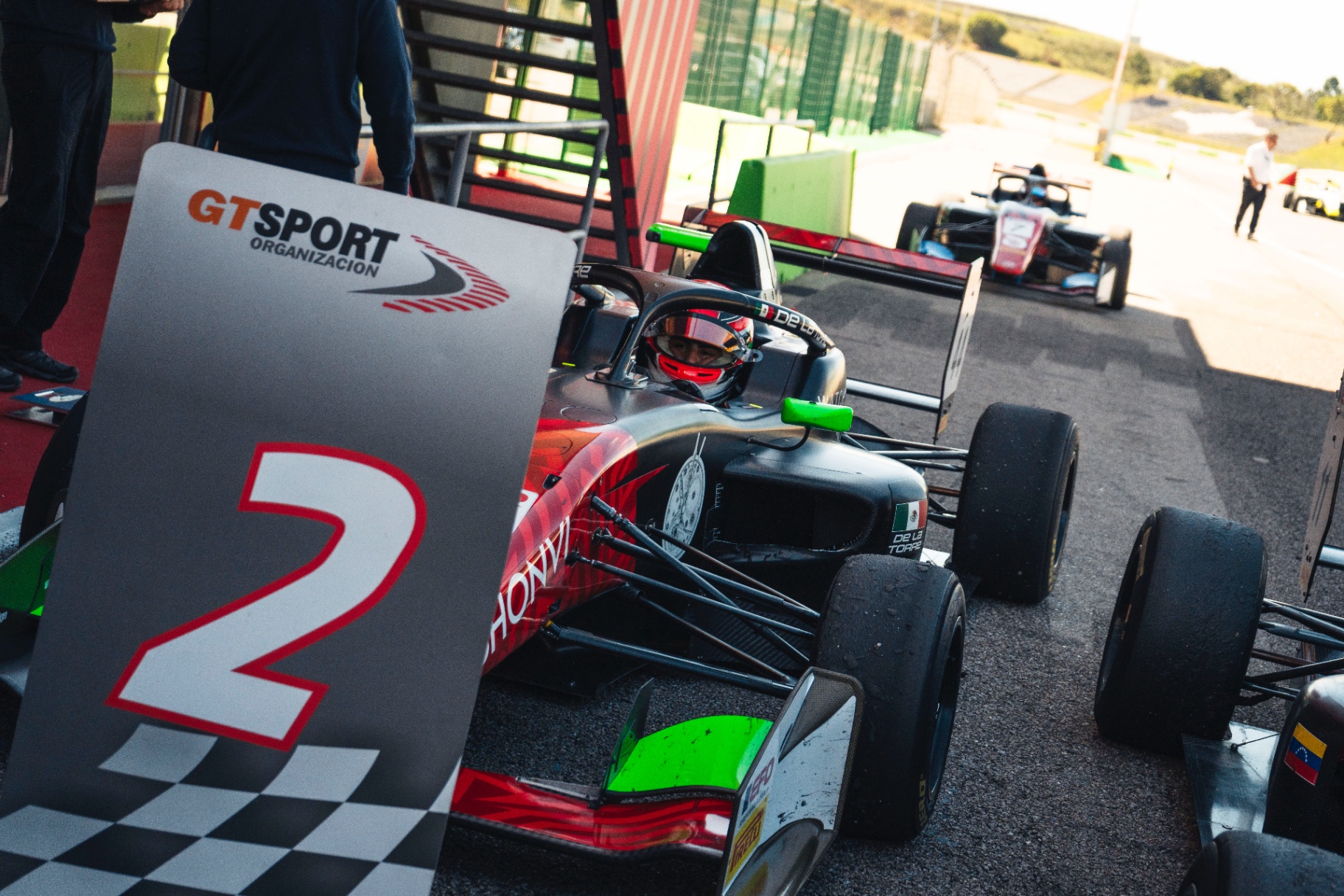 Diego de la Torre's car on the grid at Portimão
